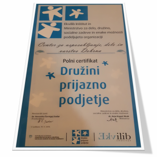 Certifikat CUDV Dobrna